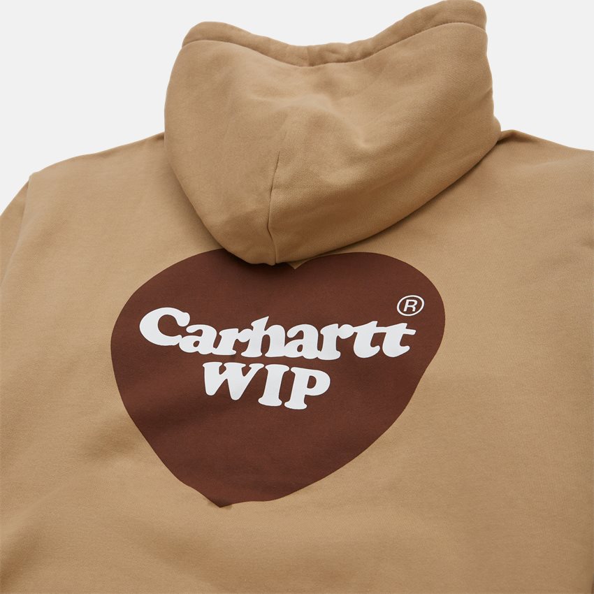 Carhartt WIP Sweatshirts HOODED HEART I032168 DUSTY H BROWN
